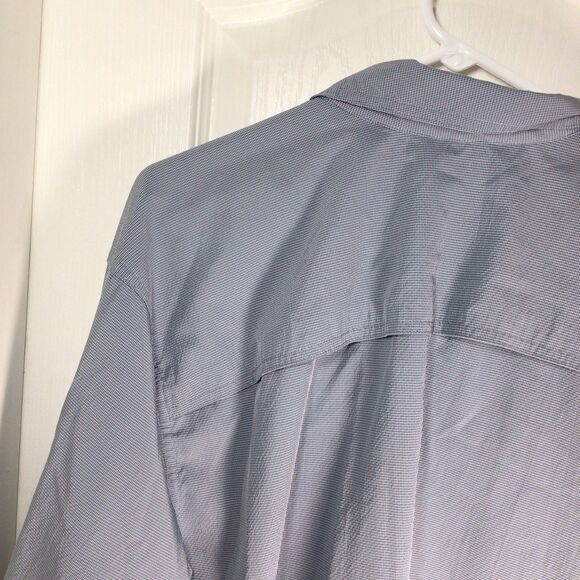 Eddie Bauer Shirt Men's TXL Blue Classic Fit Travex Hiking Camping Outdoor - Picture 16 of 16